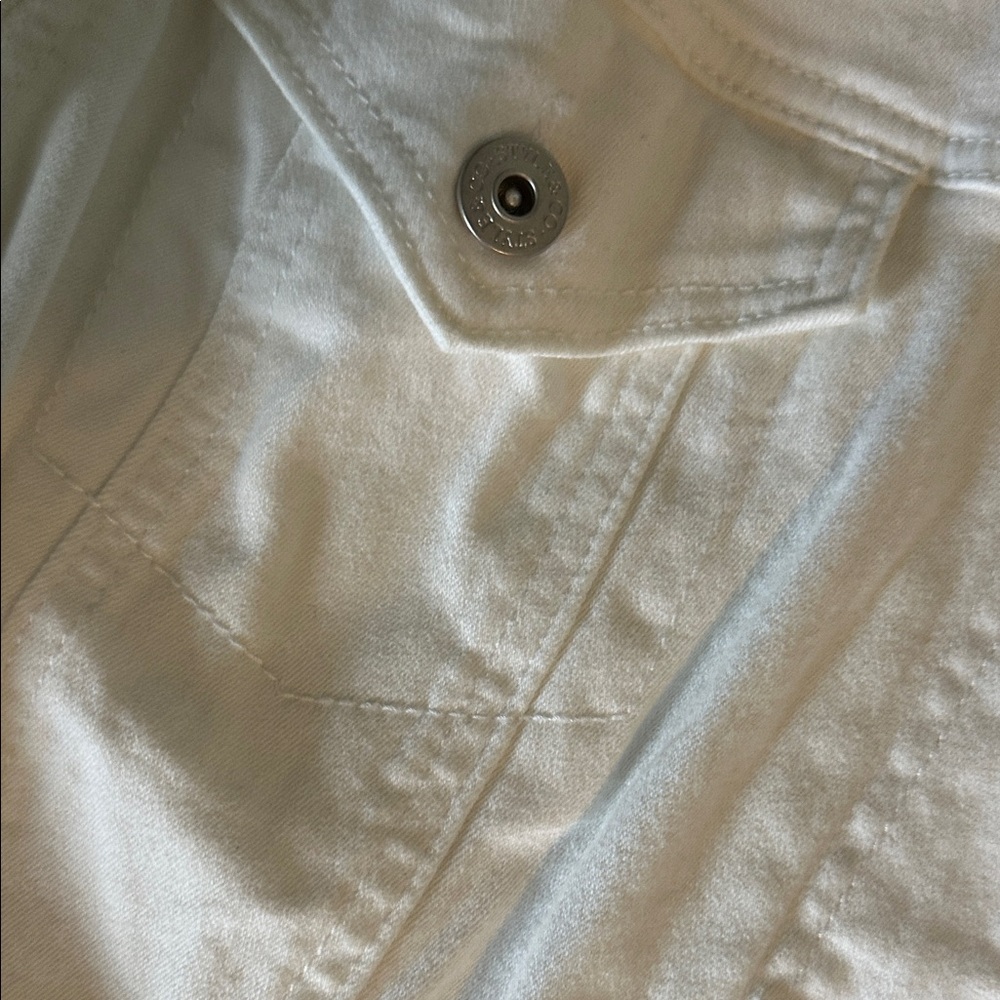 Style & Co White Denim Jacket - Picture 3 of 6